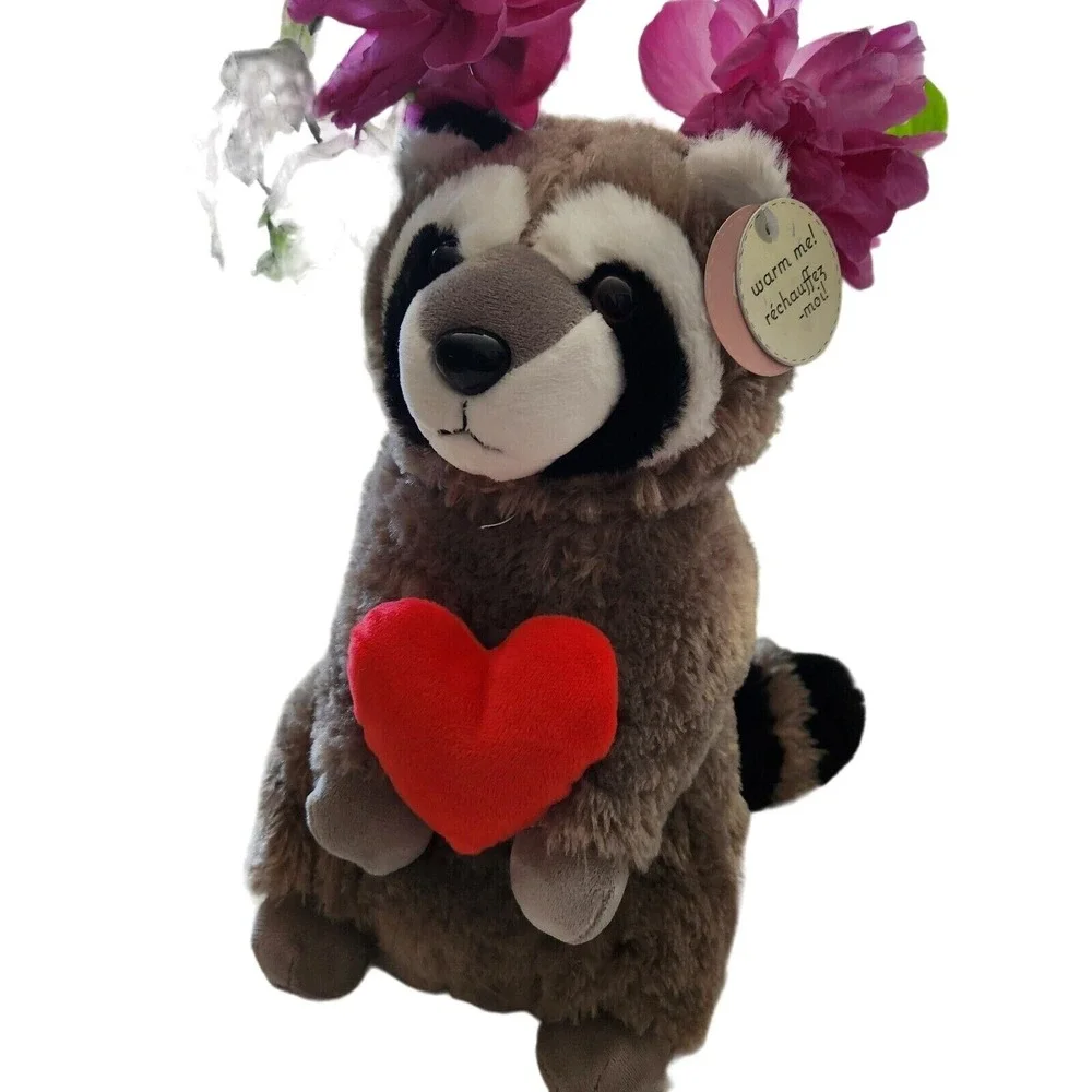 Snuggle Buddy Australia Heat & Hug Raccoon Heart With Tags‎